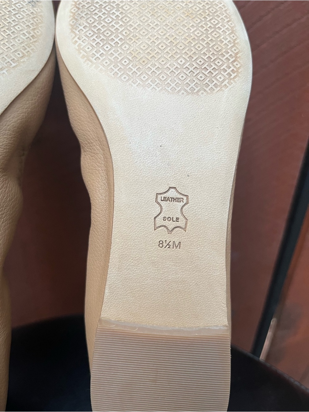 Tory Burch Claire Ballet Flats size 8.5 tan leather - Picture 6 of 6